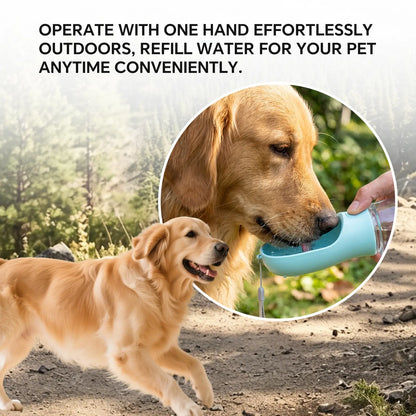 Ultimate Portable 3-In-1 Dog Water Bottle with Food Container & Built-In Poop Bag Dispenser - Perfect for Hiking & Walking