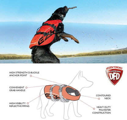 DFD Dog Life Jacket - Premium Adjustable Safety Vest with Reflective Trim & Enhanced Flotation for Small Breeds - Perfect for Water Adventures!