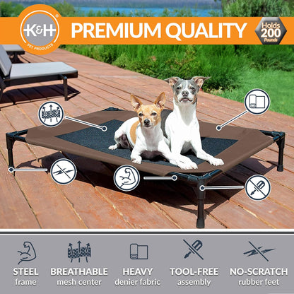 K&H Outdoor Elevated Dog Bed - Ultimate Cooling Solution for Large Pets with Breathable Mesh and Portable Design, Perfect for Indoor & Outdoor Use