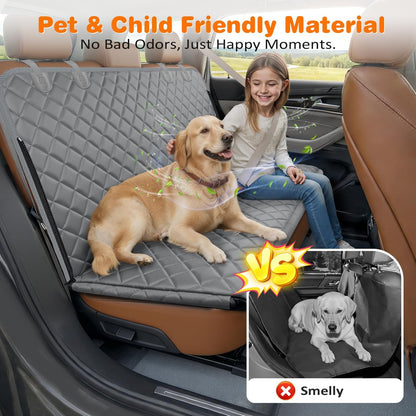Ultimate 4-in-1 Dog Car Seat Cover: Waterproof Hammock with Mesh Window for Back Seat Protection in Cars, SUVs & Mid-Size Trucks