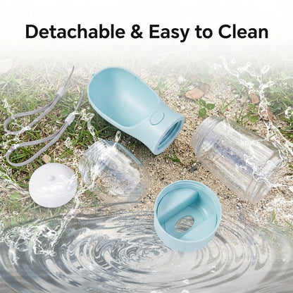 Ultimate Portable 3-In-1 Dog Water Bottle with Food Container & Built-In Poop Bag Dispenser - Perfect for Hiking & Walking