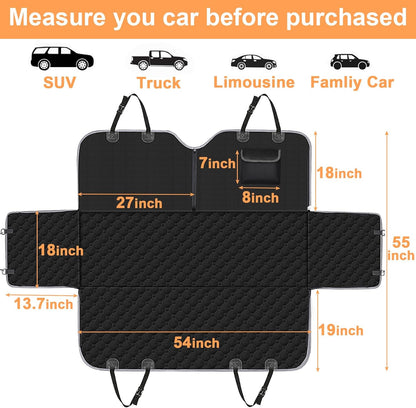 Ultimate Waterproof Dog Car Seat Cover - Heavy Duty Hammock for Back Seat Protection | Fits Sedans, Trucks, and SUVs