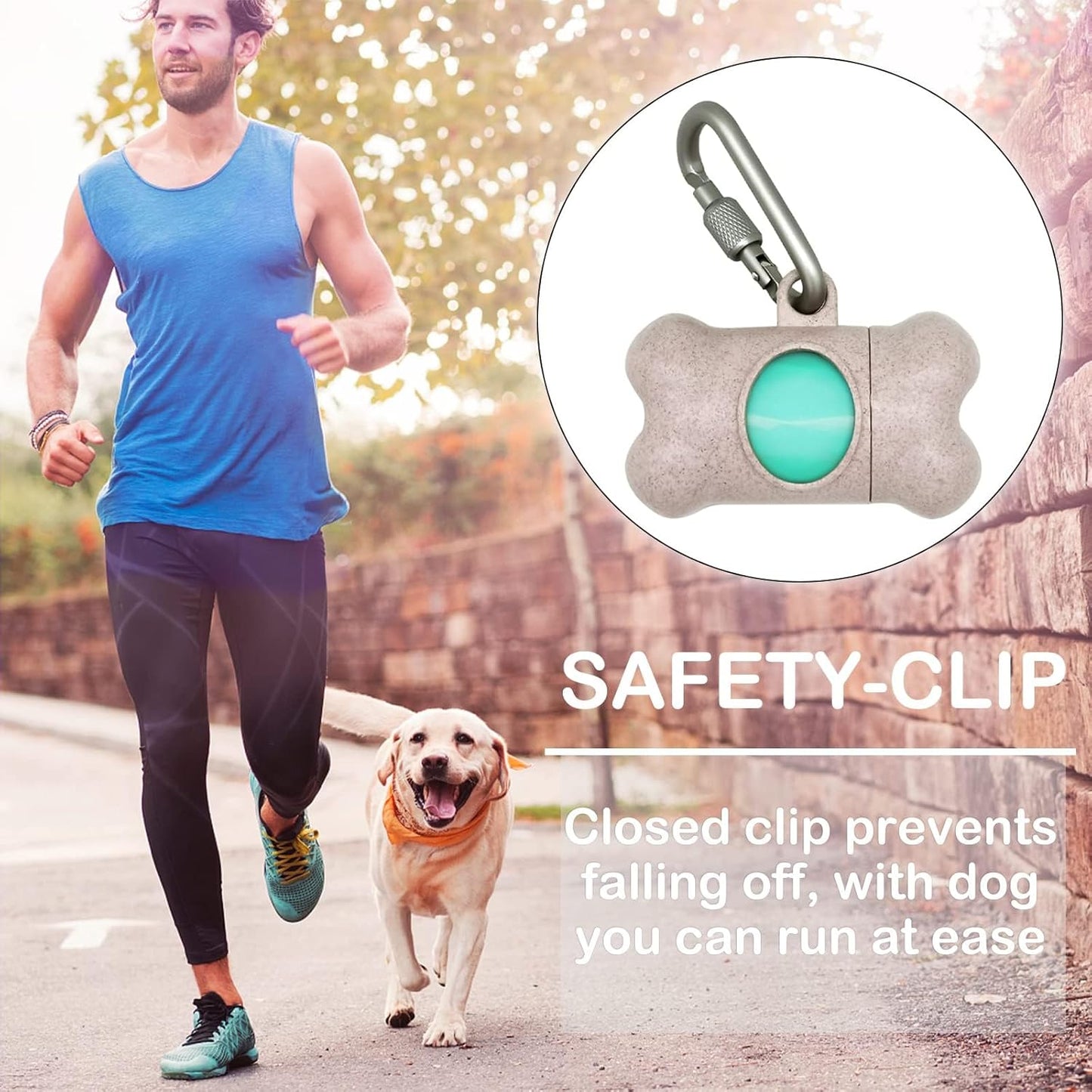 Stylish Beige Dog Poop Bag Dispenser with 195 Leak-Proof Lavender Scented Bags and Secure Carabiner – Your Ultimate Pet Waste Solution!