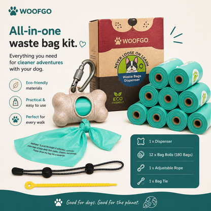 CleanClip dog waste bag dispenser with roll of scented bags