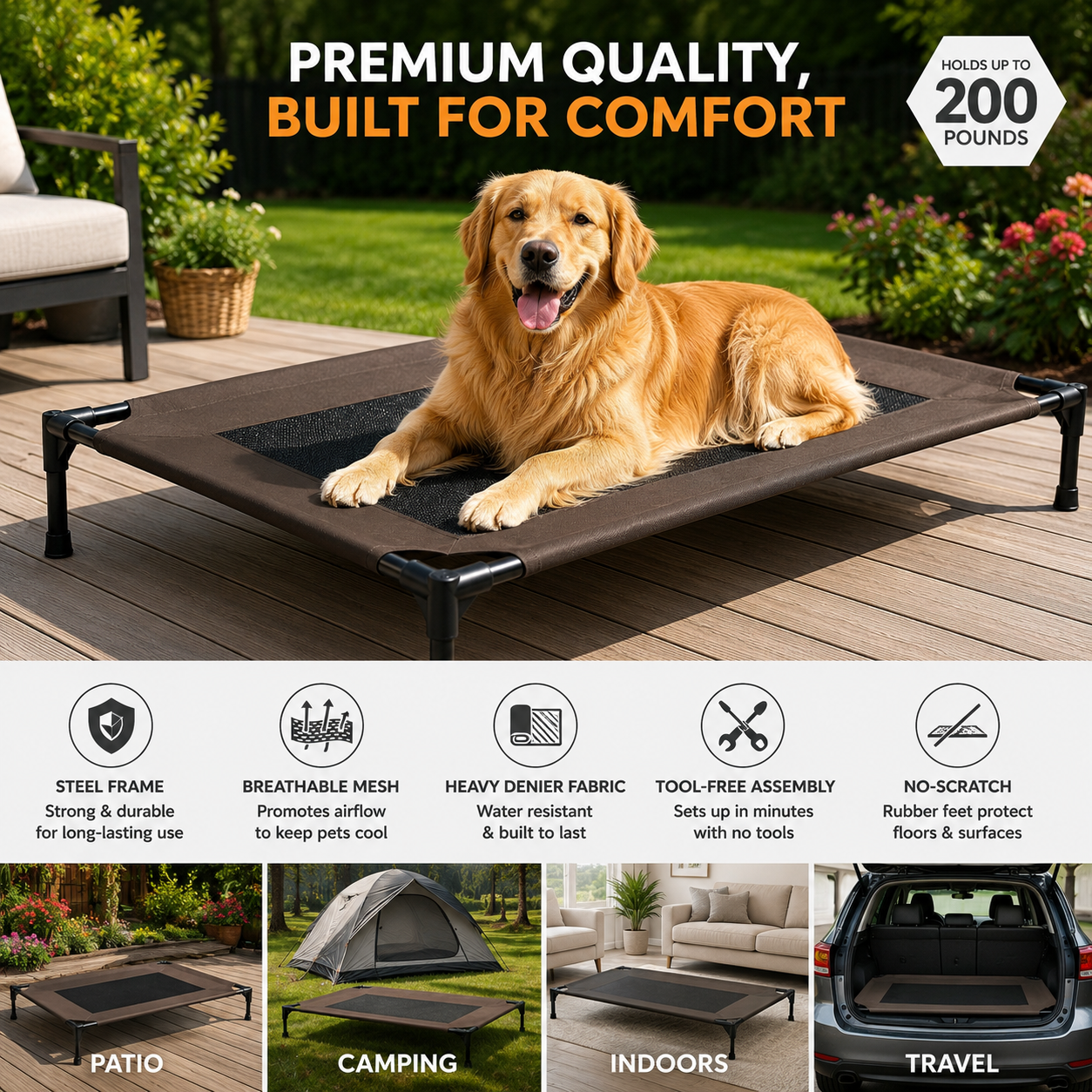 ComfortNest™ Elevated Dog Bed
