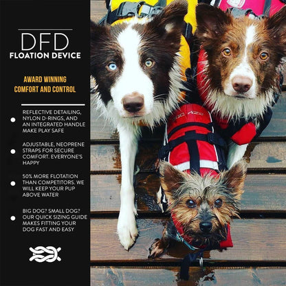 DFD Dog Life Jacket - Premium Adjustable Safety Vest with Reflective Trim & Enhanced Flotation for Small Breeds - Perfect for Water Adventures!