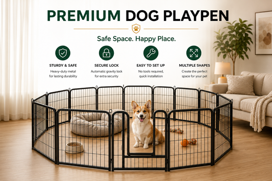 PlayPaws™ Playpen — 16-Panel Foldable Dog Playpen