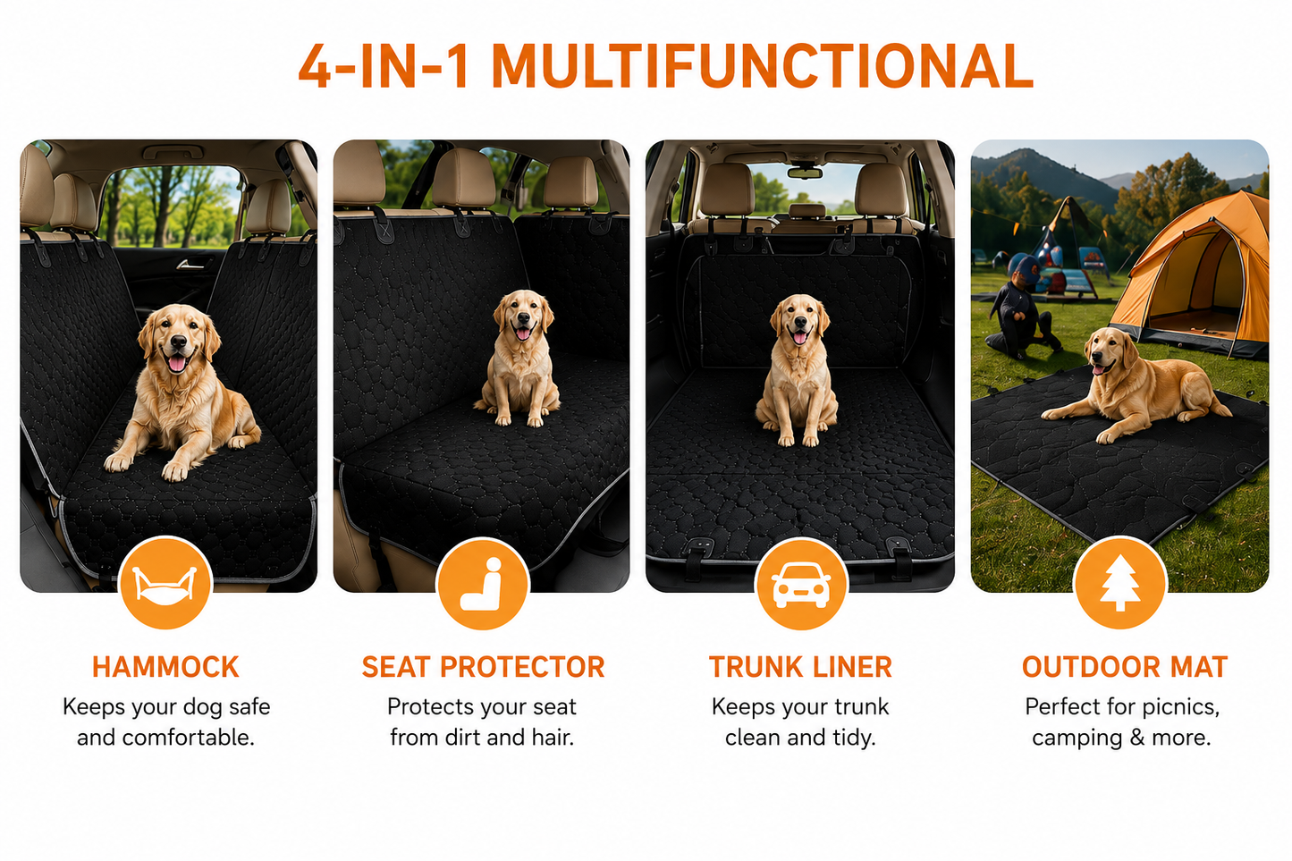 ComfortRide™ Pro Hammock Dog Car Seat Cover