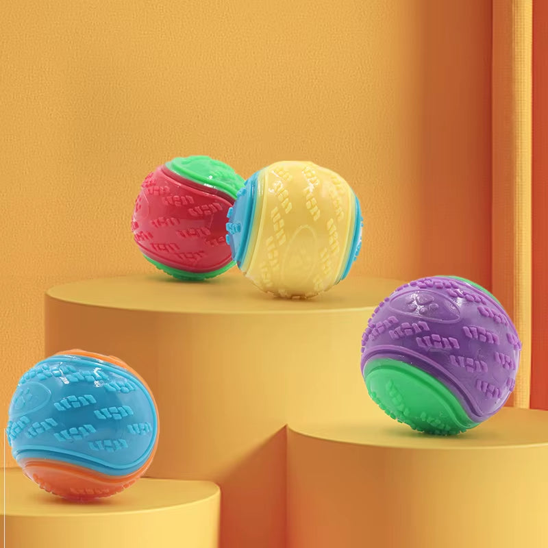 Interactive Soft TPR Dog Ball Toy - Squeaky, Bite Resistant, Perfect for Teeth Cleaning